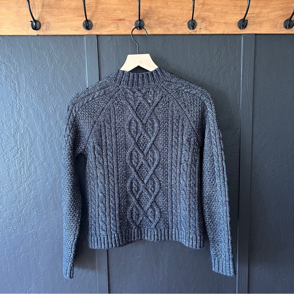 Abercrombie & Fitch Cable Knit Mock Neck Sweater - Picture 4 of 11